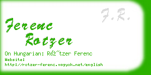 ferenc rotzer business card